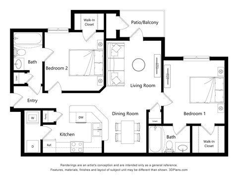 A black and white floor plan of a house with labeled rooms.